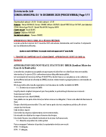 Compte Rendu du Conseil de Décembre 2025